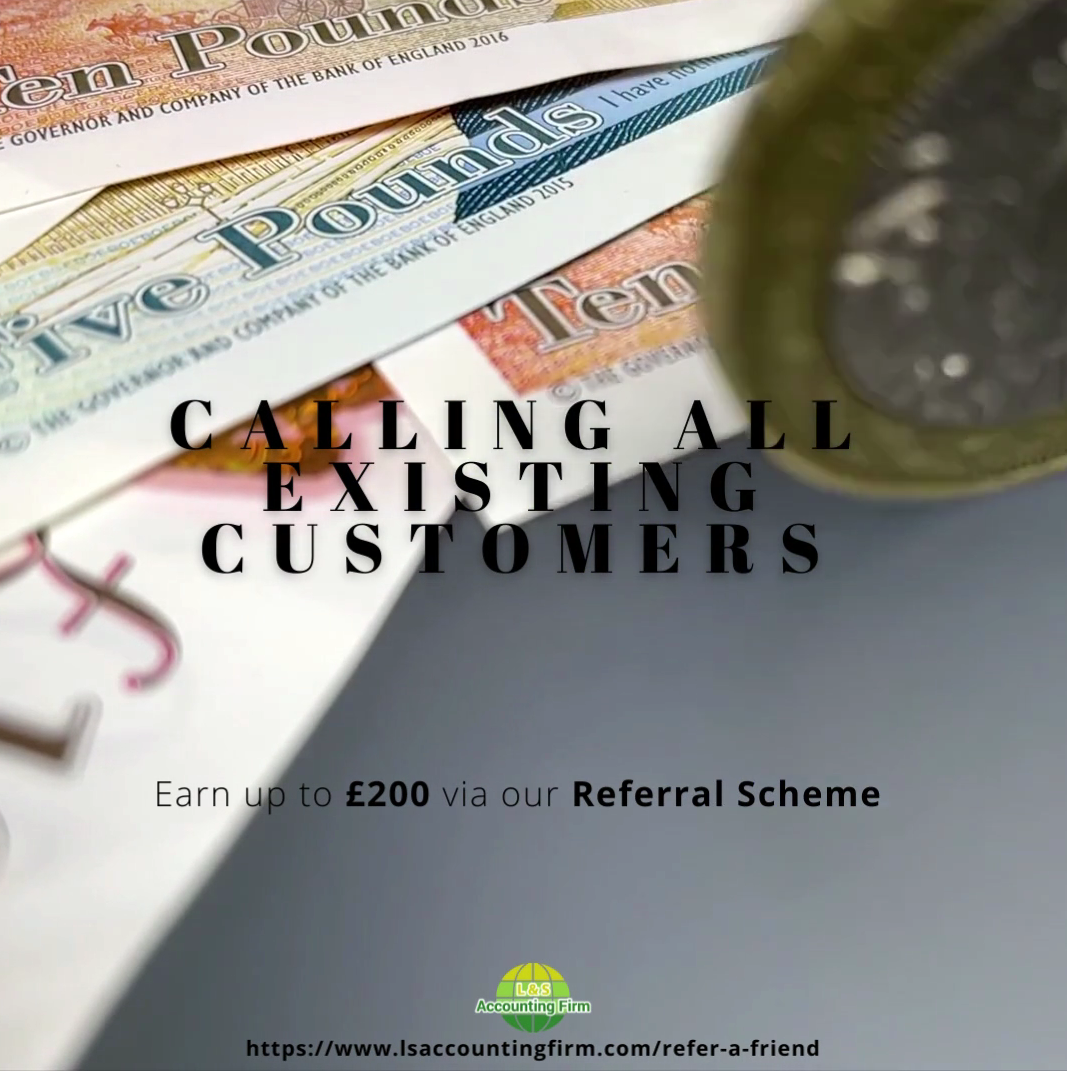 Advert 4: A picture of British Currency advertising the referral scheme for current clients.