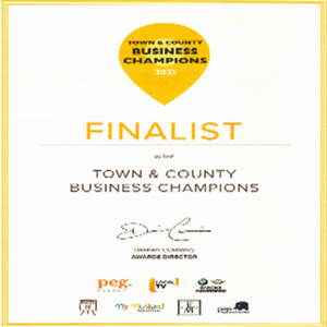 Another logo of being the Finalists of the Town and County Business Champions