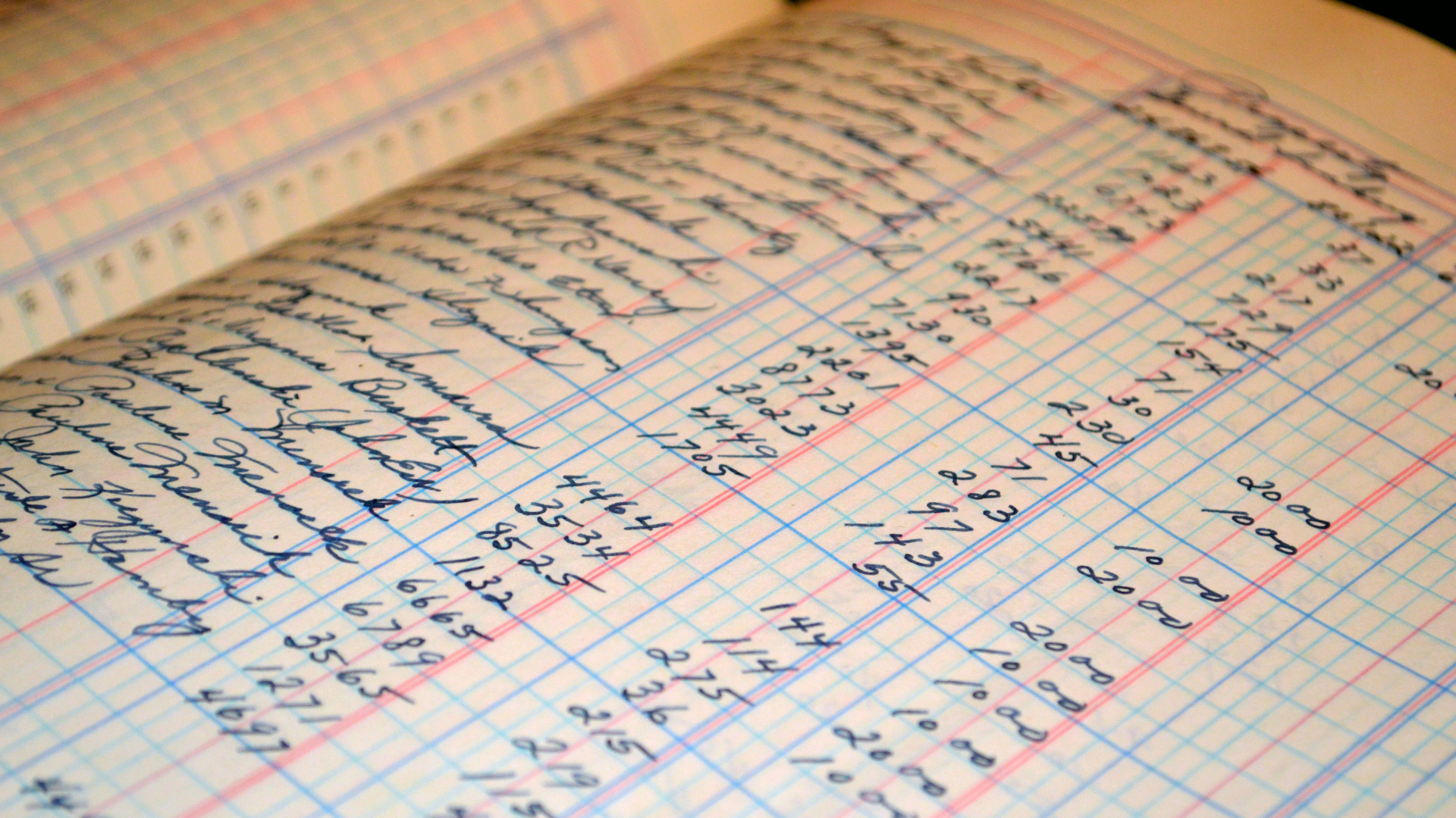 A book full of writing.
